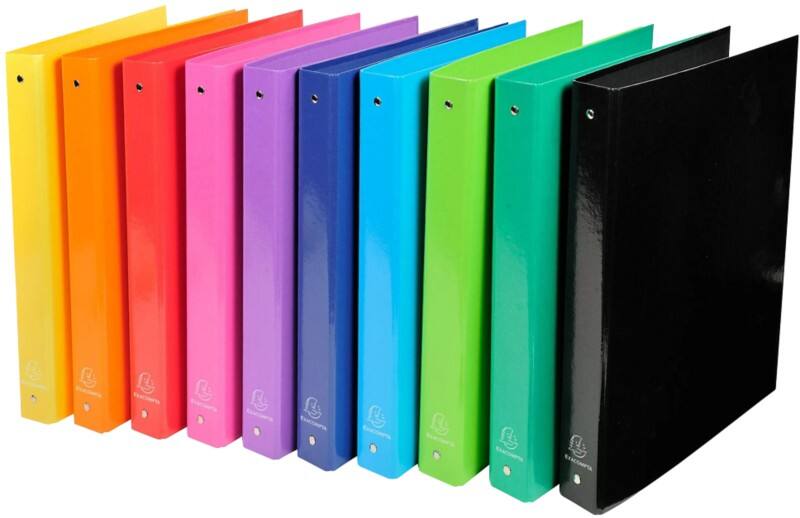 Classeur à anneaux Exacompta Iderama 30 mm PP (Polypropylène) A4 4 Anneaux Assortiment 10 Unités