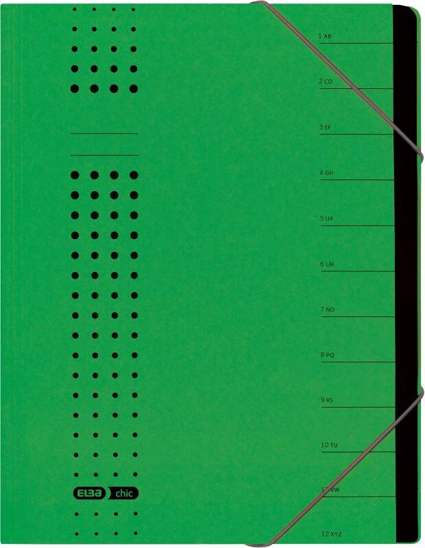 Dossier de classement ELBA Chic A4 Vert Carton 25 x 1,5 x 31,5 cm