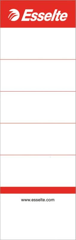 Étiquettes en carton Esselte 81080 pour classeurs à levier Esselte No.1 Power 75 mm gris clair 50 x 158 mm 100 unités