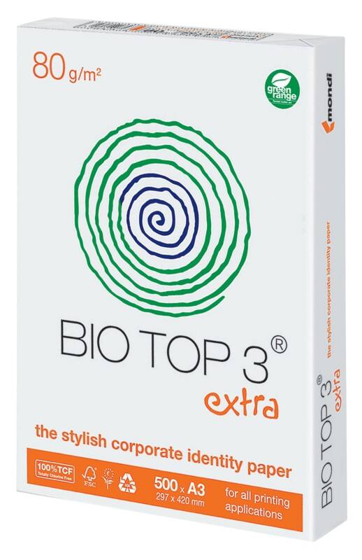 Papier imprimante Bio Top 3 A3 80 g/m² Mat Blanc 500 Feuilles