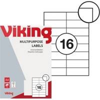 Étiquettes multifonctions Viking Autocollantes 105 x 37mm Blanc 100 Feuilles de 16 Étiquettes