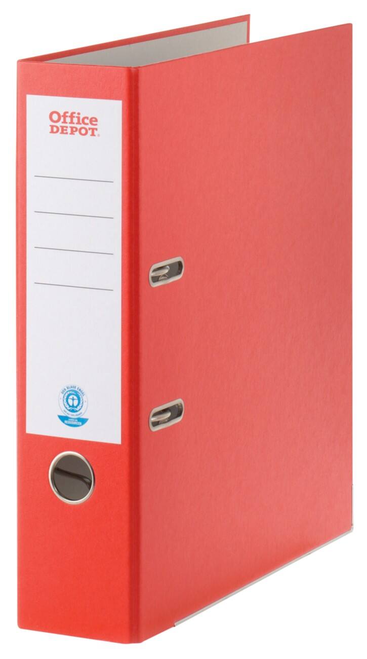 Classeur à levier Office Depot 80 mm 2 anneaux A4 Recyclé Rouge
