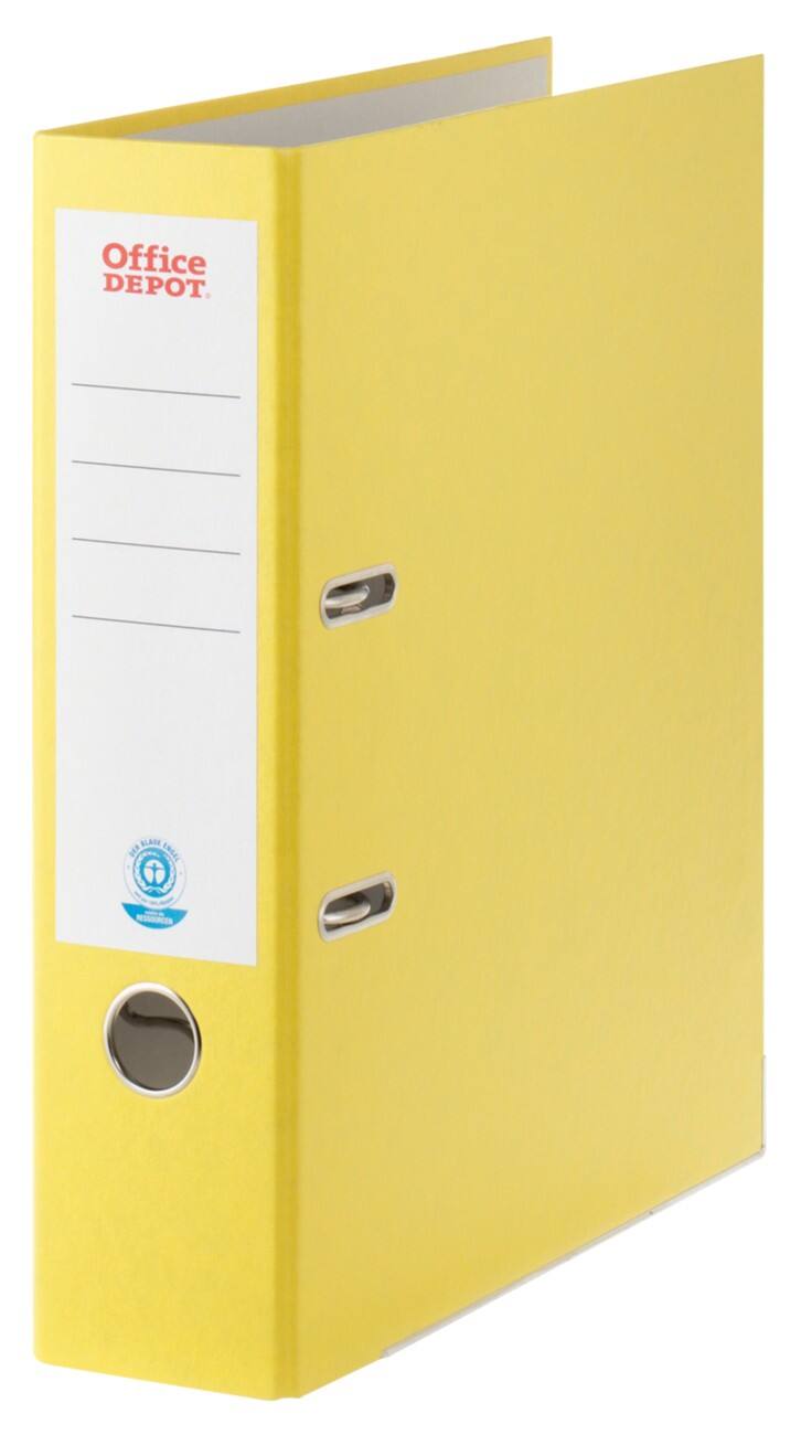 Classeur à levier Office Depot 80 mm 2 anneaux A4 Recyclé Jaune