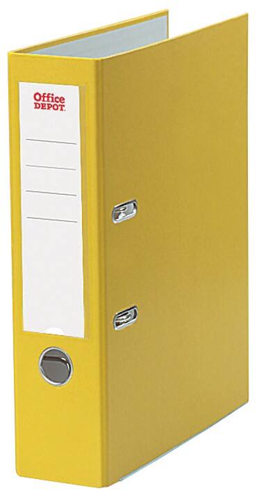 Classeur à levier Office Depot 80 mm Polypropylène 2 anneaux A4 Jaune