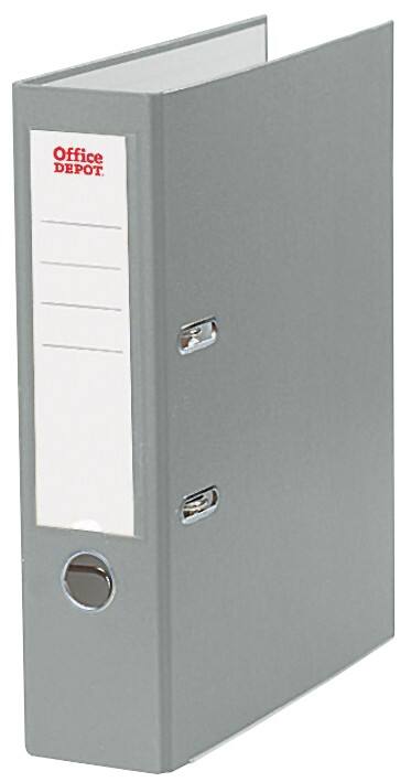 Classeur à levier Office Depot 80 mm Polypropylène 2 anneaux A4 Gris 600 feuilles