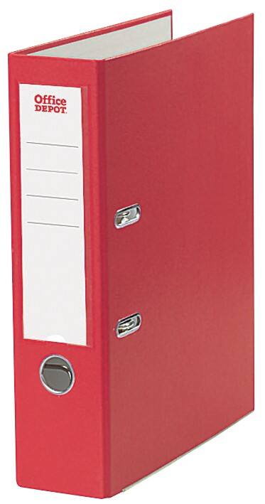 Classeur à levier Office Depot 80 mm Polypropylène 2 anneaux A4 Rouge 600 feuilles