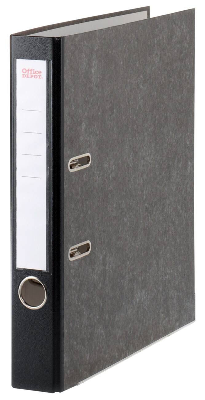 Classeur à levier Office Depot 50 mm Effet Marbre Polypropylène 2 anneaux A4 Noir 350 feuilles