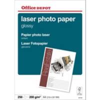 Papier photo laser Office Depot A4 200 g/m² Blanc 250 feuilles