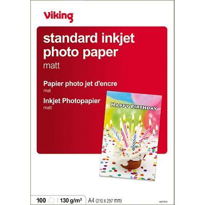 Papier photo Viking Everyday Jet d'encre Mat A4 130 g/m² Blanc 100 Feuilles