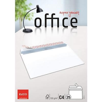 Enveloppes Elco Office C4 120 g/m² Sans Fenêtre Autocollante 25 Unités