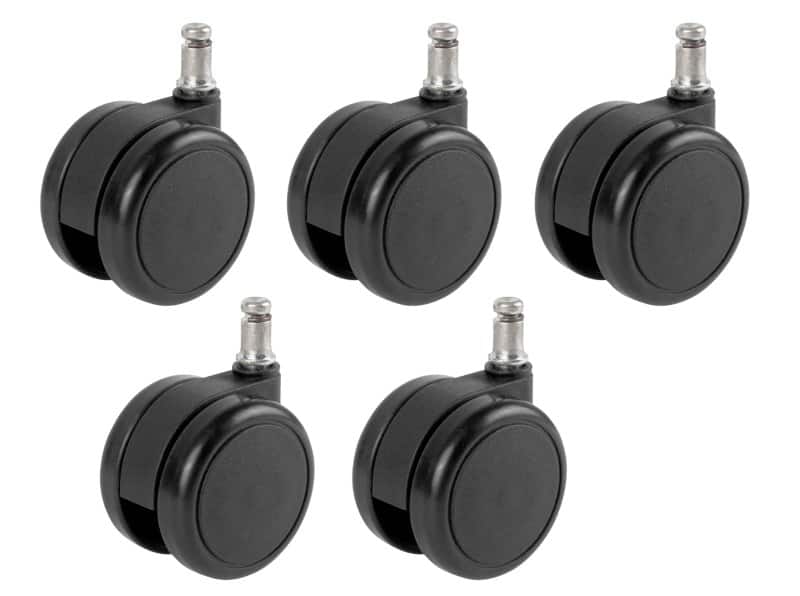 Roulettes Viking Realspace 4877298 pour sols durs Noir 5 Unités