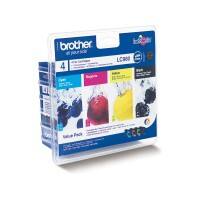 Cartouche jet d'encre Brother LC980 D'origine Noir, cyan, magenta, jaune Multipack 4 Unités