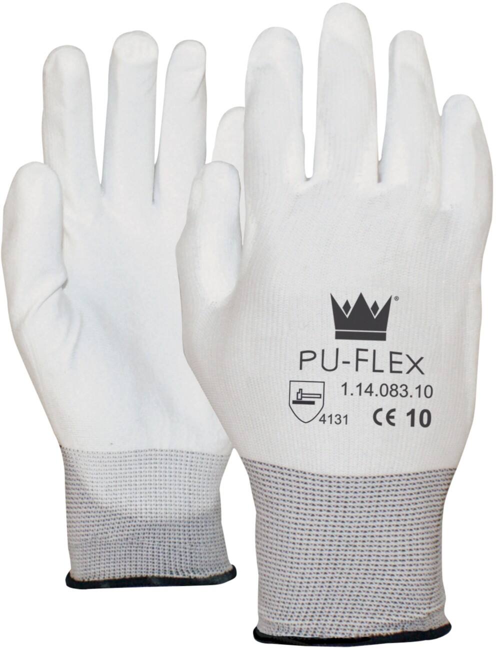 Gants Flex Polyuréthane Taille M Blanc 1 Paires de 2 Gants