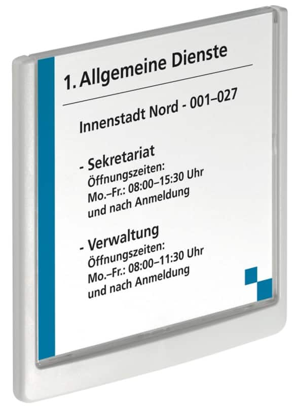 Plaque de porte DURABLE 14,9 x 14,9 cm