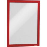 Cadre d'affichage DURABLE DURAFRAME A4 Autocollant Magnétique Rouge Film rigide 487203 23,4 (l) x 0,6 (p) x 32,6 (h) cm 2 unités