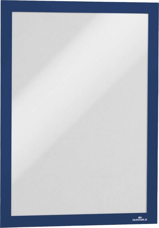 Cadre d'affichage DURABLE DURAFRAME A4 Adhésif, Magnétique Bleu Adhésif 487207 23,4 (L) x 0,6 (P) x 32,6 (H) cm 2 Unités