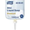 Tork Savon liquide doux - 420501 - Pour distributeurs de savon S1/S11 - Parfum frais, 1 x 1000 ml