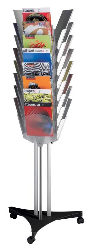 Présentoir Paperflow A4 Aluminium Argenté, transparent