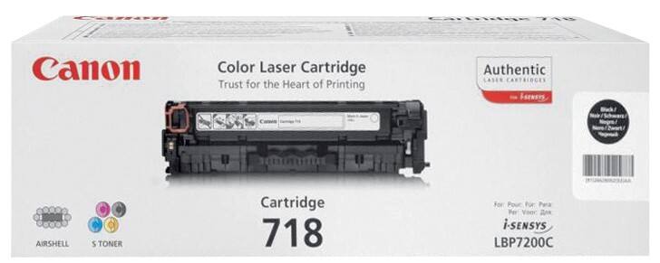 Toner 718BK D'origine Canon Noir
