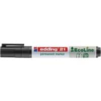 Marqueur permanent edding EcoLine 21 Pointe moyenne, ogive 1,5 - 3 mm Noir Rechargeable