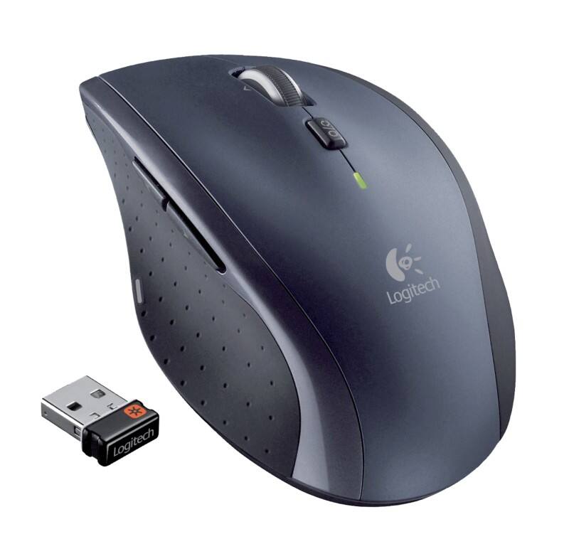 Souris ergonomique sans fil Logitech M705 Laser Pour droitiers USB-A nano-récepteur Noir