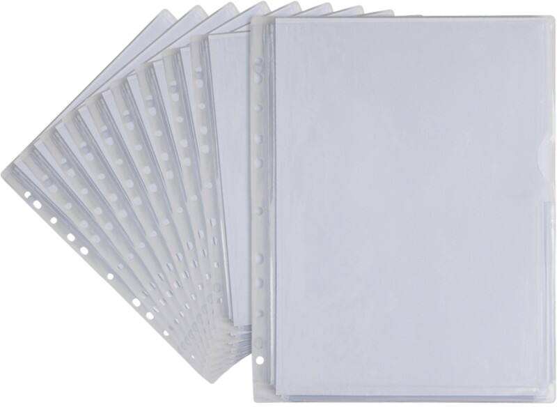 Pochettes perforées Viking A4 Transparent 200 microns PP (Polypropylène) Ouverture en haut et à droite 11 perforations 4958010 10 unités