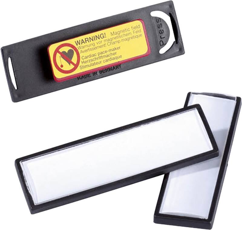 Badges DURABLE avec Aimant 8132-01 67 x 17 mm 25 Unités