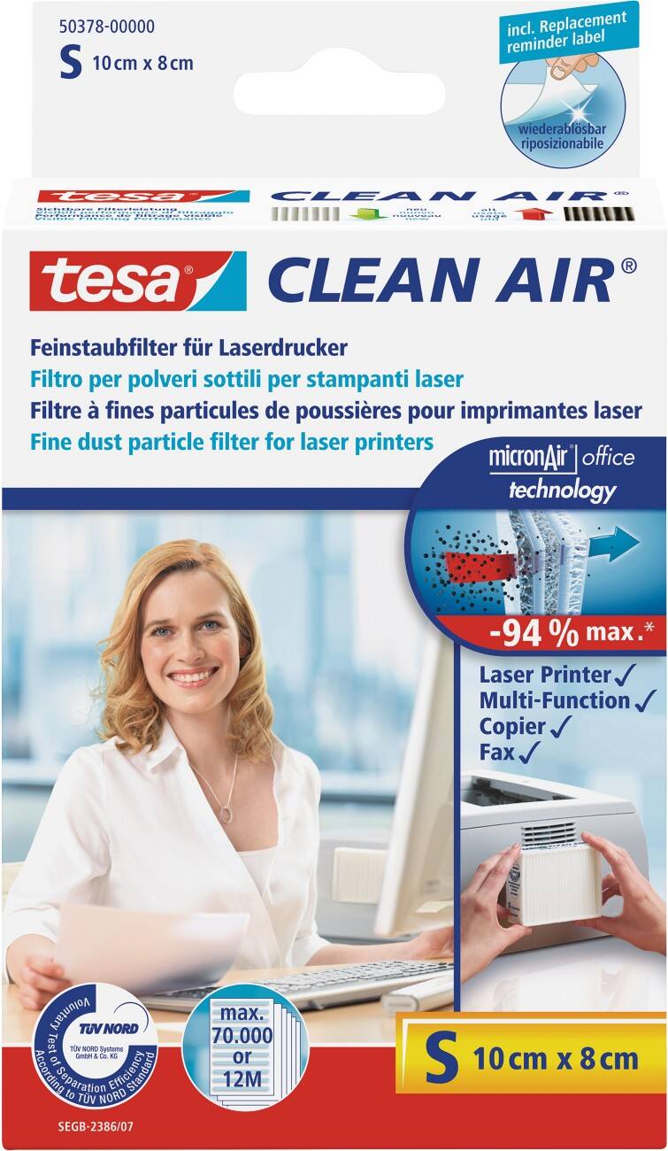 Filtre tesa Clean Air taille S Blanc 9,8 x 7,8 x 3,4 cm