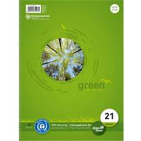 Cahier à spirale Ursus Vert A4 Couverture en papier Ligné 80 feuilles