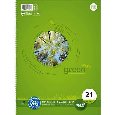 Cahier Ursus Green Green A4 Ligné Reliure en spirale Papier Vert Sans perforation 160 pages