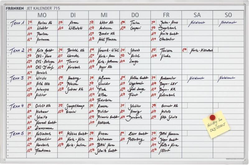 Planning personnel Franken SP 715 Spécial Blanc 90 x 60 cm
