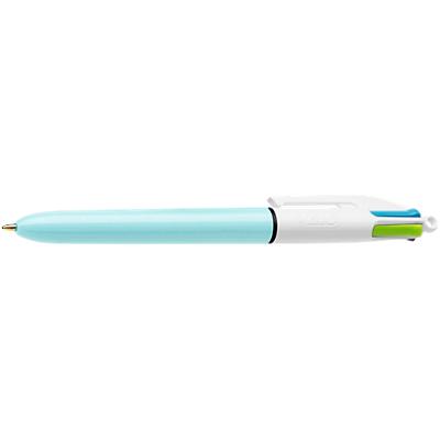 Stylo-bille BIC 4 Colours Fun Rose, turquoise, vert clair, violet Pointe moyenne 0,4 mm