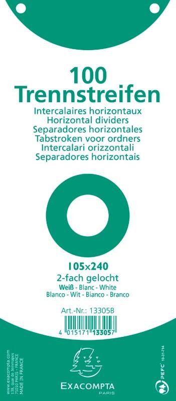 Bandes intercalaires Vierge Exacompta Spécial Blanc 180 g/m² Carton 13305B 100 Unités