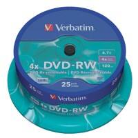 DVD-RW Verbatim 4.7 4 Go 25 Unités
