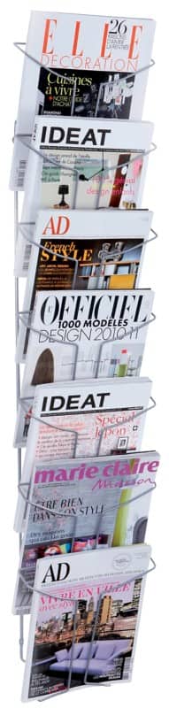 Porte-brochures A4 Alba Argenté DDFIL7M 25 x 13 x 112 cm