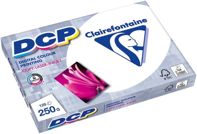 Papier imprimante DCP A4 Clairefontaine Blanc 250 g/m² Lisse 125 Feuilles