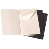 Cahier MOLESKINE 13 x 21 cm Noir 40 feuilles 3 unités