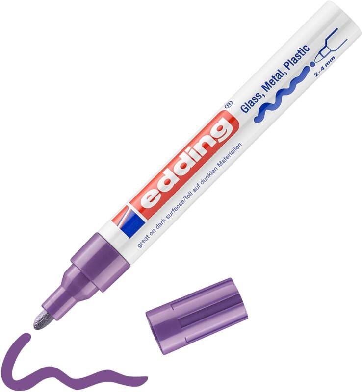 Marqueur peinture edding 750 Permanent Violet Moyen Ogive 4 mm