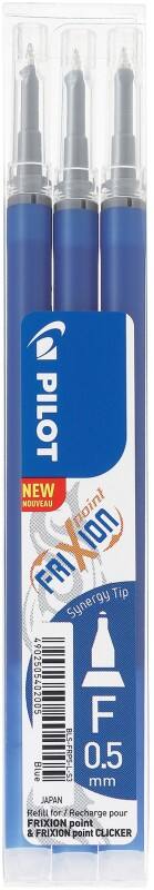 Recharge pour stylo-bille Pilot FriXion Point 0,25 mm Fin Rollerball Bleu 3 Unités