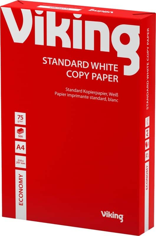 Papier imprimante Viking Economy A4 75 g/m² Mat Blanc 500 Feuilles