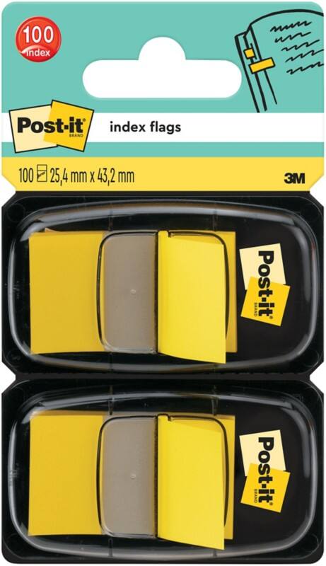 Marque-pages Post-it Jaune 25,4 x 43,2 mm 50 x 2 unités