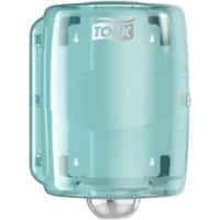 Distributeur à Dévidage Central blanc et turquoiseTork W2, design compact, gamme performance, 44,7 cm x 32,8 cm x 30,2 cm, 653000