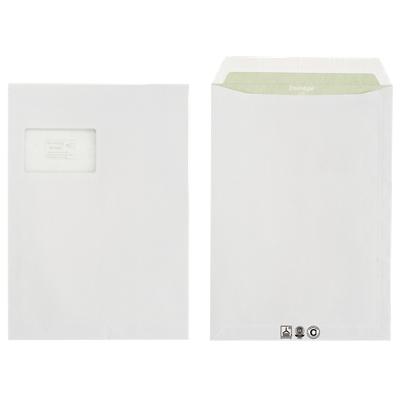 Enveloppes Envirelope Avec fenêtre C4 229 (l) x 324 (h) mm Bande adhésive Blanc 90 g/m² 250 Unités