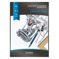 Carnet de croquis AURORA A3 Papier Quadrillé Millimétré Noir 50 feuilles
