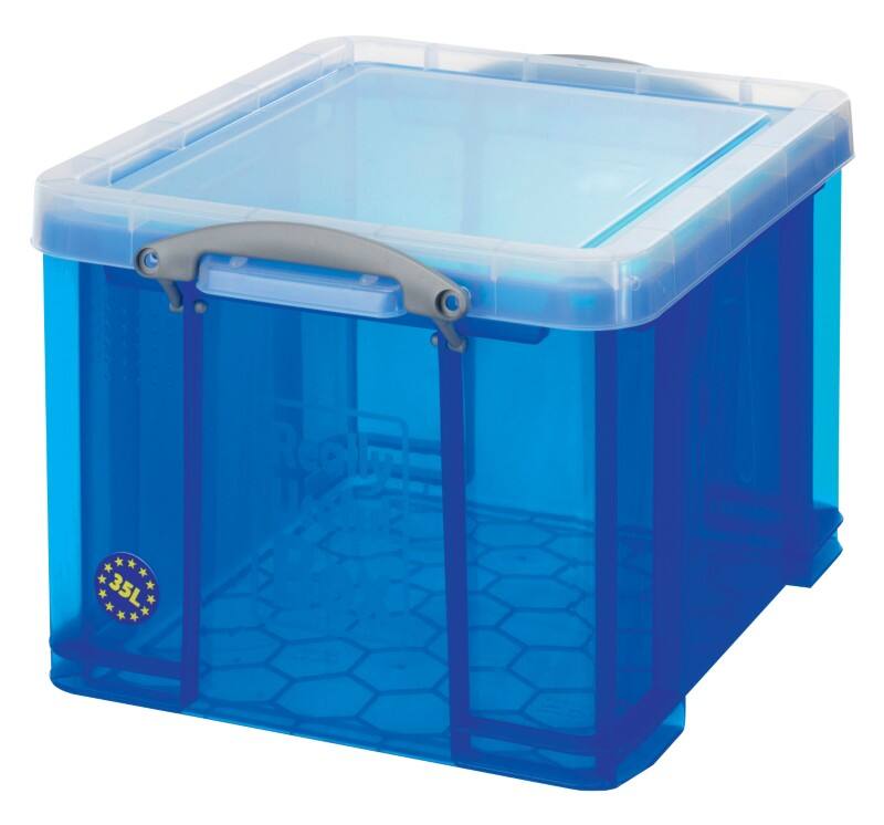 Boîte de rangement Really Useful Box Plastique 35 L Bleu 48 x 39 x 31 cm