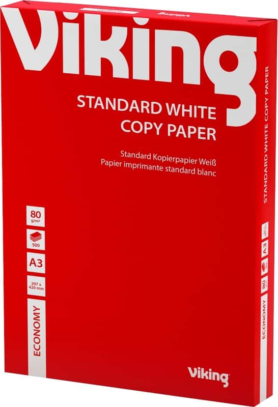 Papier imprimante Viking Economy A3 80 g/m² Mat Blanc 146 CIE 500 Feuilles