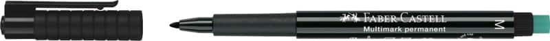 Marqueur OHP/DVD Faber-Castell Multimark Moyenne Ogive, Fine 1 mm Noir