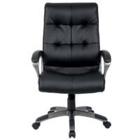 Fauteuil de direction Realspace Maine en cuir reconstitué de couleur noire