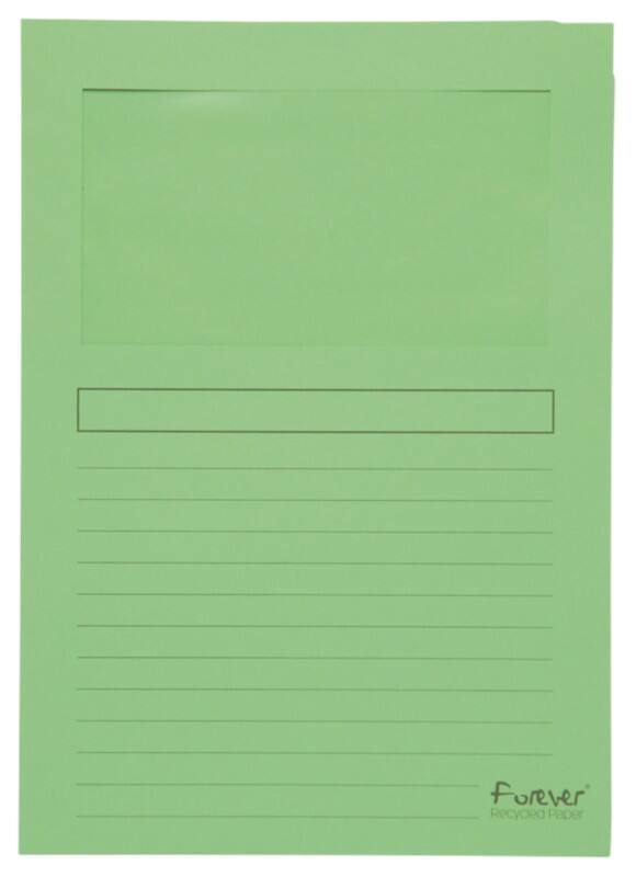 Farde coin à fenêtre Exacompta Forever A4 Vert Papier recyclé 120 g/m² 100 Unités