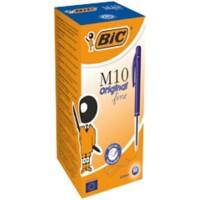 Stylo-bille BIC Clic M10 Rétractable Bleu 0,3 mm Moyen Bille 50 Unités